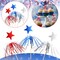 100 Pcs 4th of July Cocktail Picks - Patriotic Red, White & Blue Firework Food Picks with Star Toppers, Decorative Toothpicks for Independence Day Appetizers, Cupcakes & Drinks, Memorial Day Party Supplies